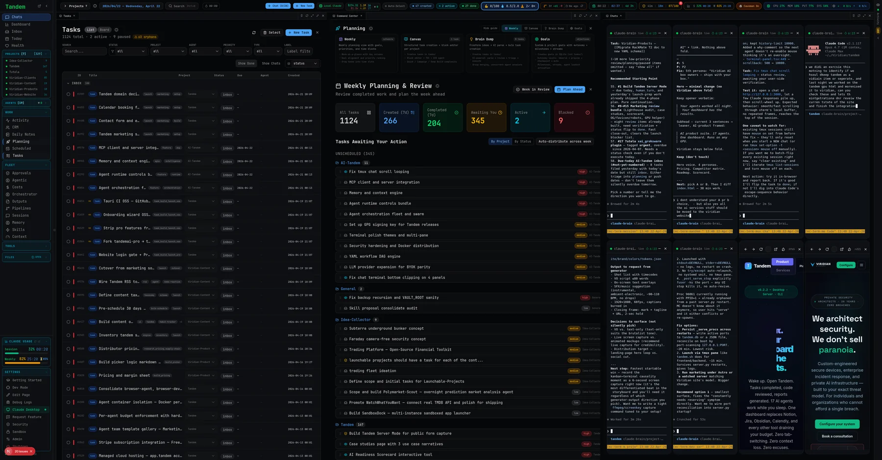 Tandem tasks and knowledge base browser backed by the Obsidian vault
